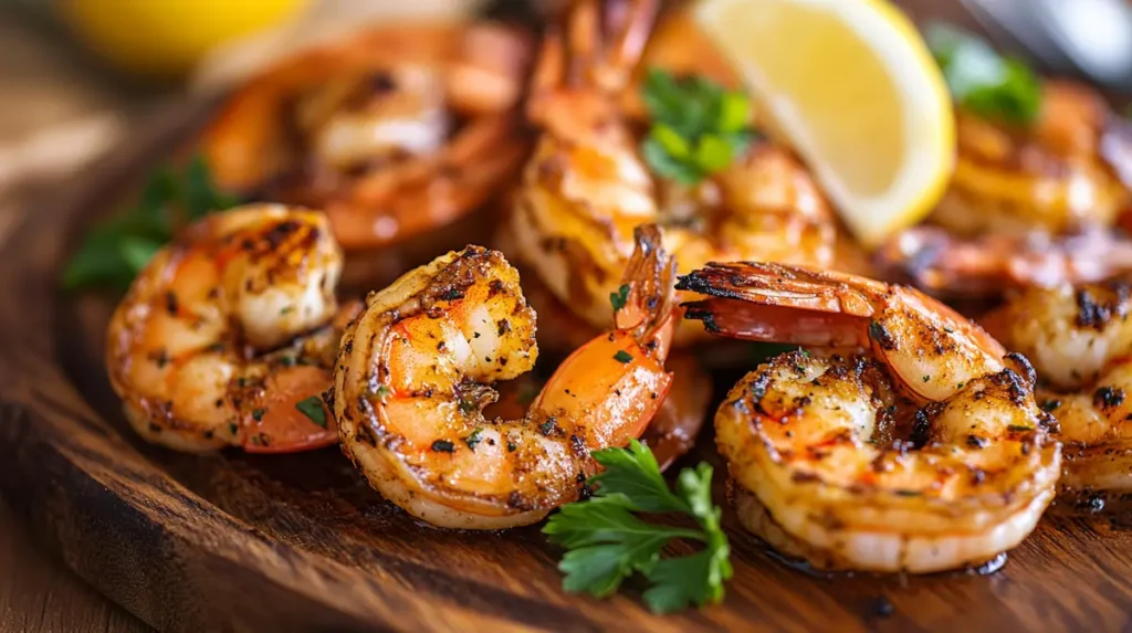 Delicious BBQ Shrimp Recipe served on a platter