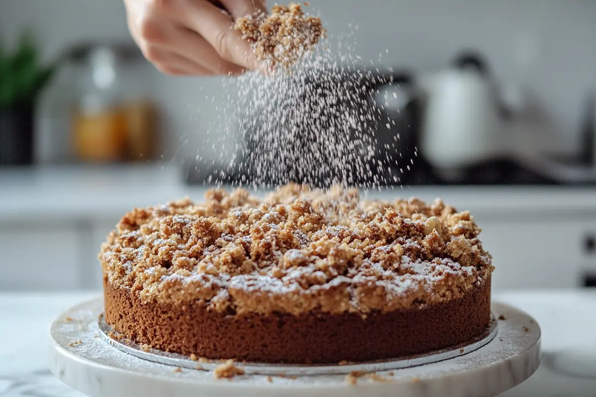 Oatmeal Streusel Topping on Coffee Cake